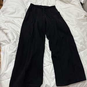 New Pink Black Wide-Leg Pants
